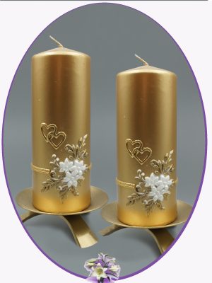 Lumanari pentru nunta de aur Gold