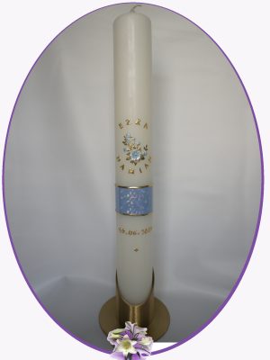 Lumanare de botez Blue Ribbon