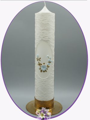 Lumanare de botez Danteluta
