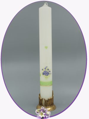 Lumanare de botez Violete