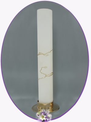 Lumanare de botez Golden Curl