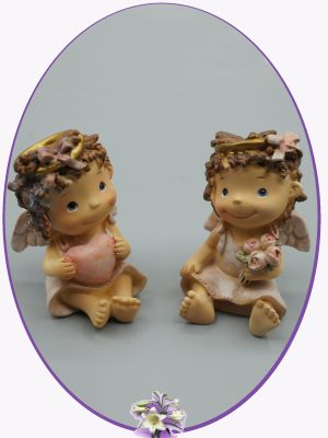 Mini cherubini cu inimioare si floricele
