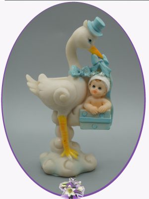 Figurina tort botez, Barzuca cu baby in cosulet