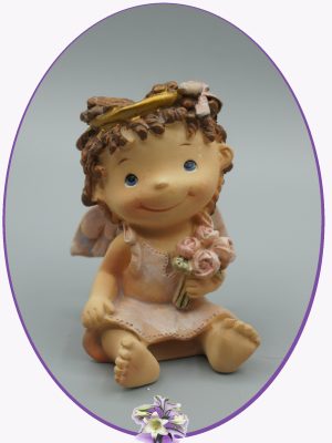 figurina cherubin cu floricele