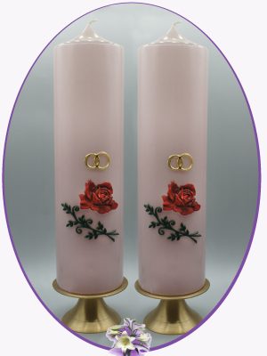 Lumanari aniversare casatorie Rose