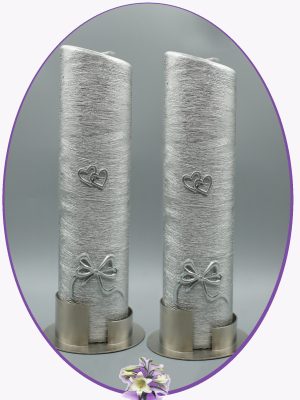 Lumanari pentru nunta de argint Silver Dream